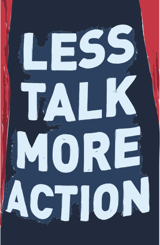 Minder praten meer actie